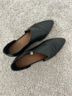 Pointed Black Slip-On Women's Shoes